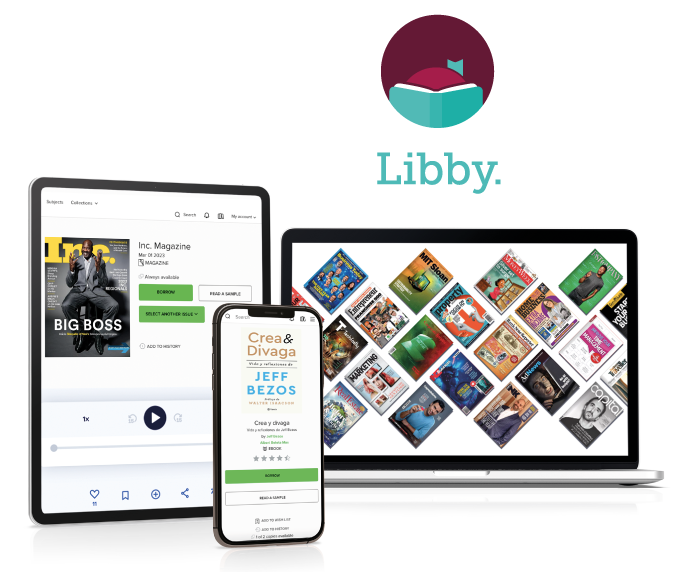 Interfaces de Libby, biblioteca digital
para organizaciones en diferentes dispositivos móviles
