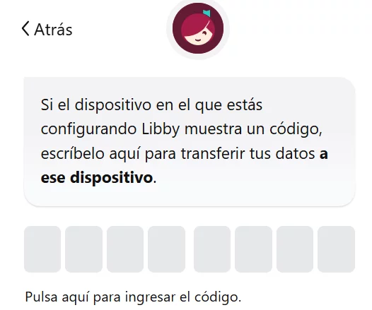 Elige tus dispositivos para sincronizar Libby.